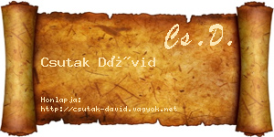 Csutak Dávid névjegykártya